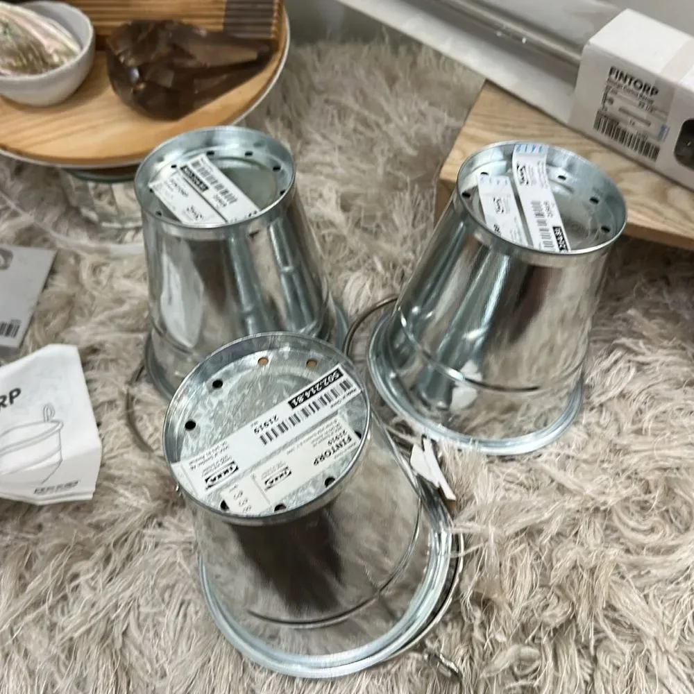 Ikea Fintorp Bundle Of Steel Rail 22.5”-5 Hooks -3 Buckets‎ Utensil Hanger